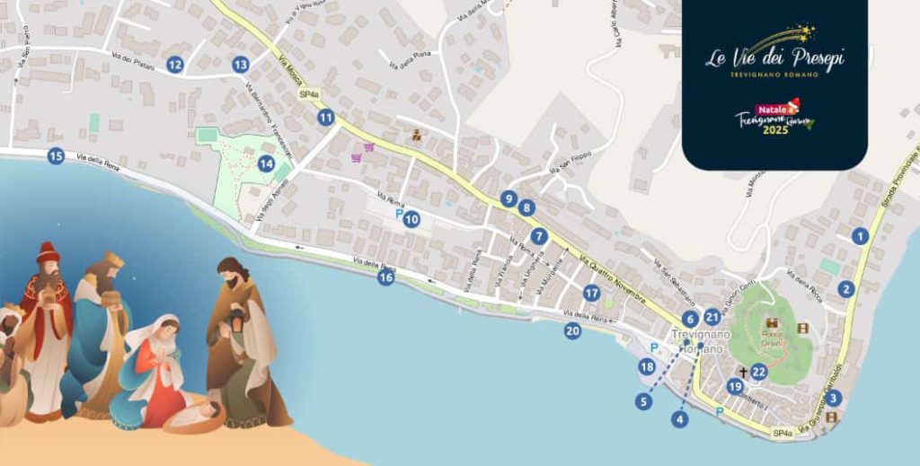 mappa presepi 2025 - Trevignano Romano Turismo